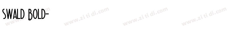 swald Bold字体转换
